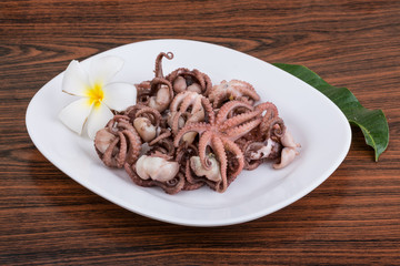 Boiled octopus