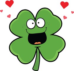 Cartoon Shamrock In Love