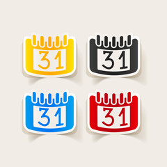 realistic design element: calendar