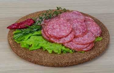 Sliced salami