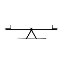 teeter black vector