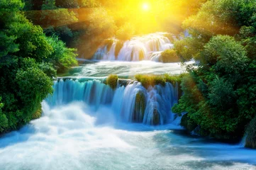 Deurstickers Watervallen Krka © pershing