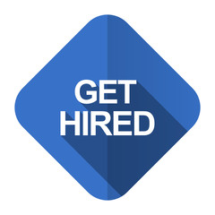 get hired flat icon