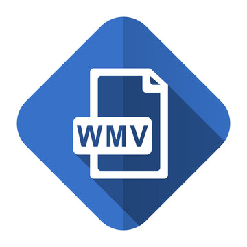 wmv file flat icon