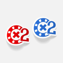 realistic design element: casino chips