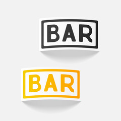realistic design element: bar