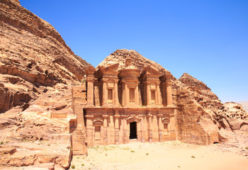 Ancient temple in Petra, Jordan