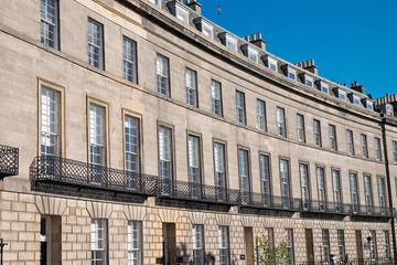 Fototapeta na wymiar Typical victorian buildings seen in Edinburgh, Scotland