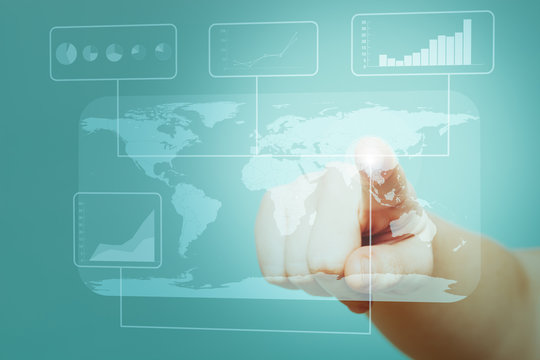 Futuristic touch screen and data