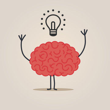 Brain character: Idea concept