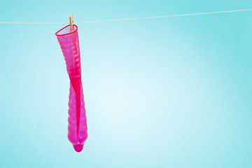 Pink condom