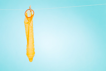 Orange condom