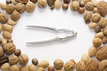circle from nuts and nutcracker