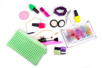 cosmetic set isolated on white