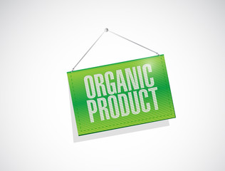 organic product banner sign illustration