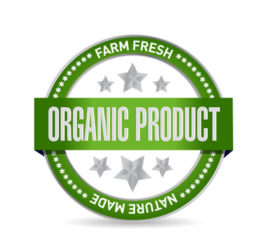 organic product seal illustration design
