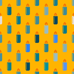 seamless background with candles for your design