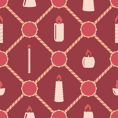 seamless background with candles for your design