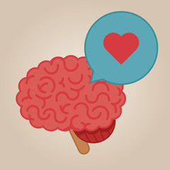 Brain concept illustration: love