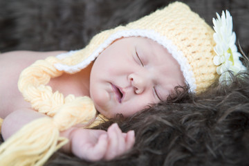 Fototapeta na wymiar Newborn sleeping
