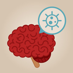 Brain concept illustration: virus