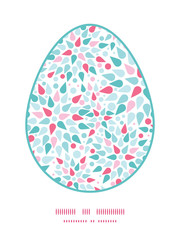 Vector abstract colorful drops Easter egg sillhouette frame card