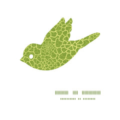 Vector abstract green natural texture bird silhouette pattern
