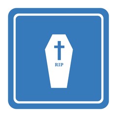 Cercueil dans un panneau