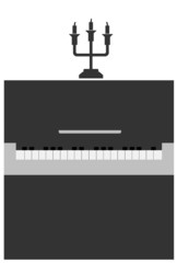 Chandelier sur un piano