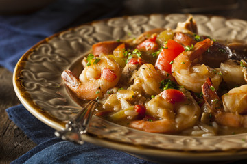 Homemade Shrimp and Sausage Cajun Gumbo
