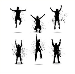 Silhouettes for advertising banner sports and concerts