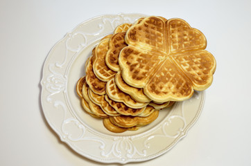 Cookies on a vintage porcelain plate.