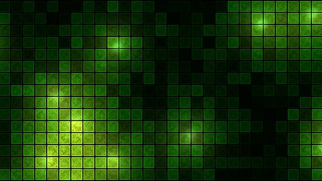 Lights Across Tiled Background - Loop Green