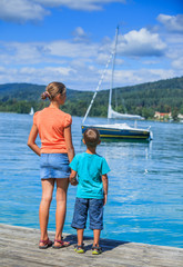 Kids at the lake