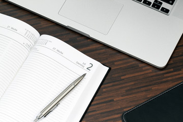 Terminplanung am Arbeitspaltz