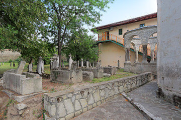 Fototapeta na wymiar Medieval Khan cemetery, Bakhchysarai, republic Crimea