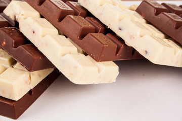 chocolate isolated on white background