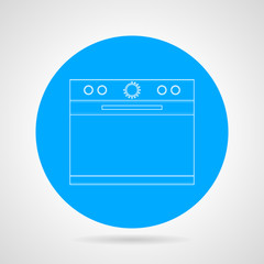 Flat line icon for kitchen stove