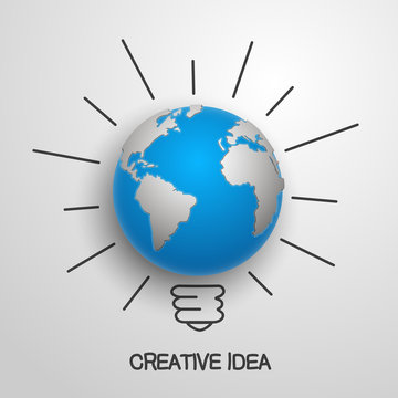 Creative idea earth. Vector illustration