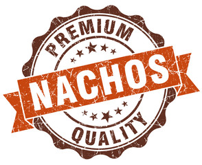 nachos brown vintage stamp