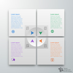Infographics Vector Background 4-Step Process