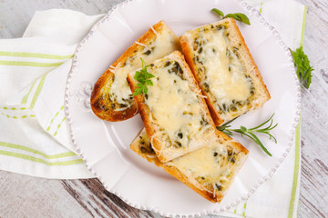 Cheese baguette.