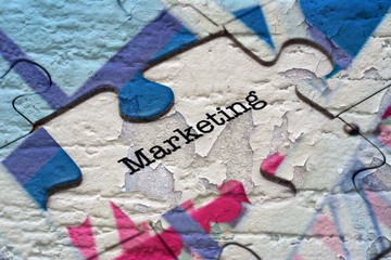 Marketing puzzle concept