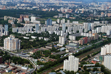 Fototapeta na wymiar Moscow view from above