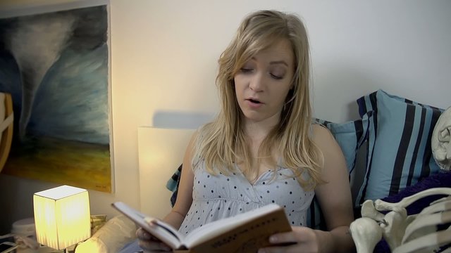 Reading to a skeleton