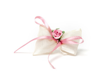 Decoration detail pink flowerand strap