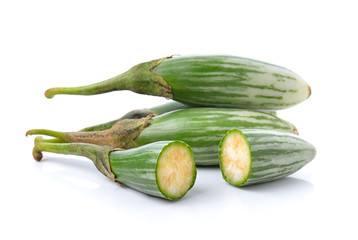 Thai Green Eggplant on white background