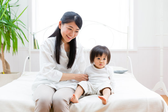 asian mother and baby lifestyle image
