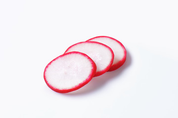 Sliced radish