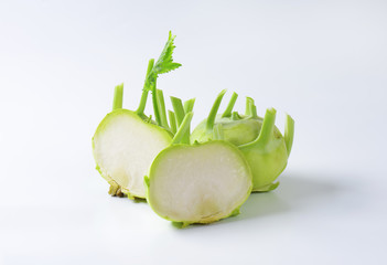 Fresh kohlrabi